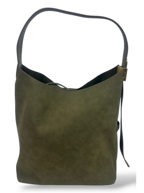 secchiello donna in camoscio militare Fez | 10132DARK GREEN